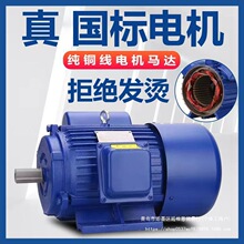 电机220v纯铜国标单相电动机马达大马力二相电两相电高速全铜电机