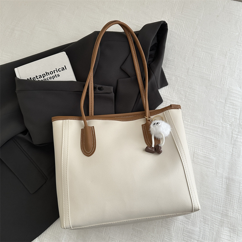 Bolsa axillar de gran capacidad para mujeres 2024 nueva moda otoño invierno sensación de bolso de hombro para estudiantes casuales bolso de clase