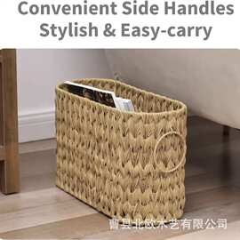 现货手工编织收纳篮家用杂物零食储物筐浴室纸巾置物筐草编脏衣篓