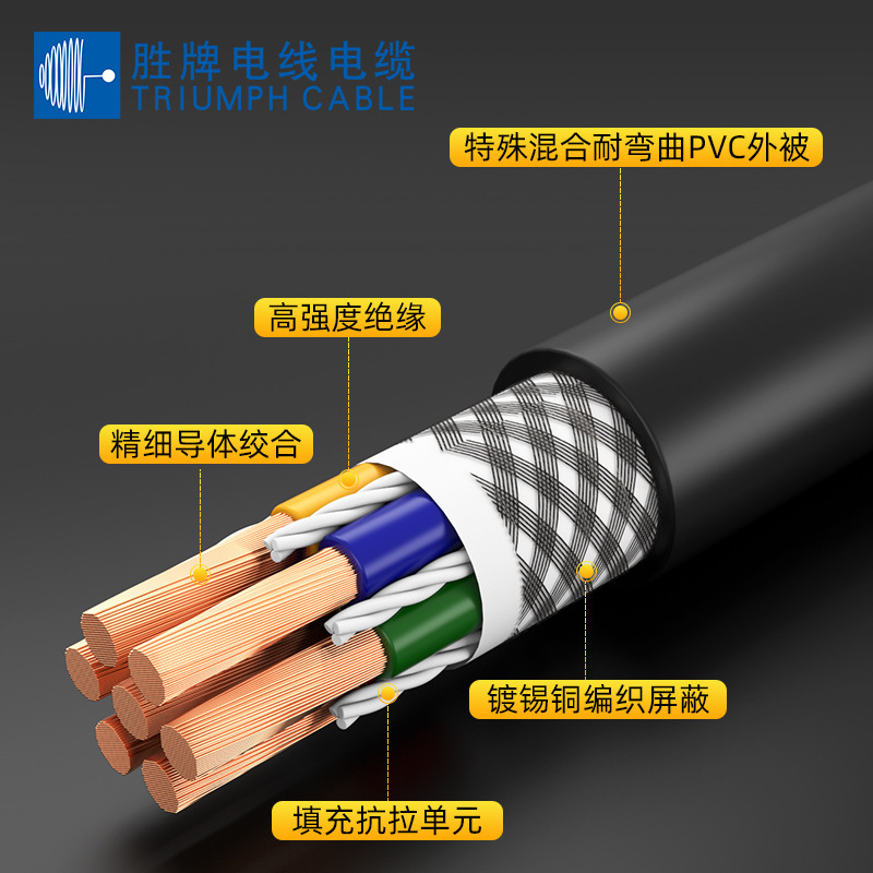 供应 UL2587-9*0.5 耐弯折1500万次 高柔PVC电机 机器手连接线