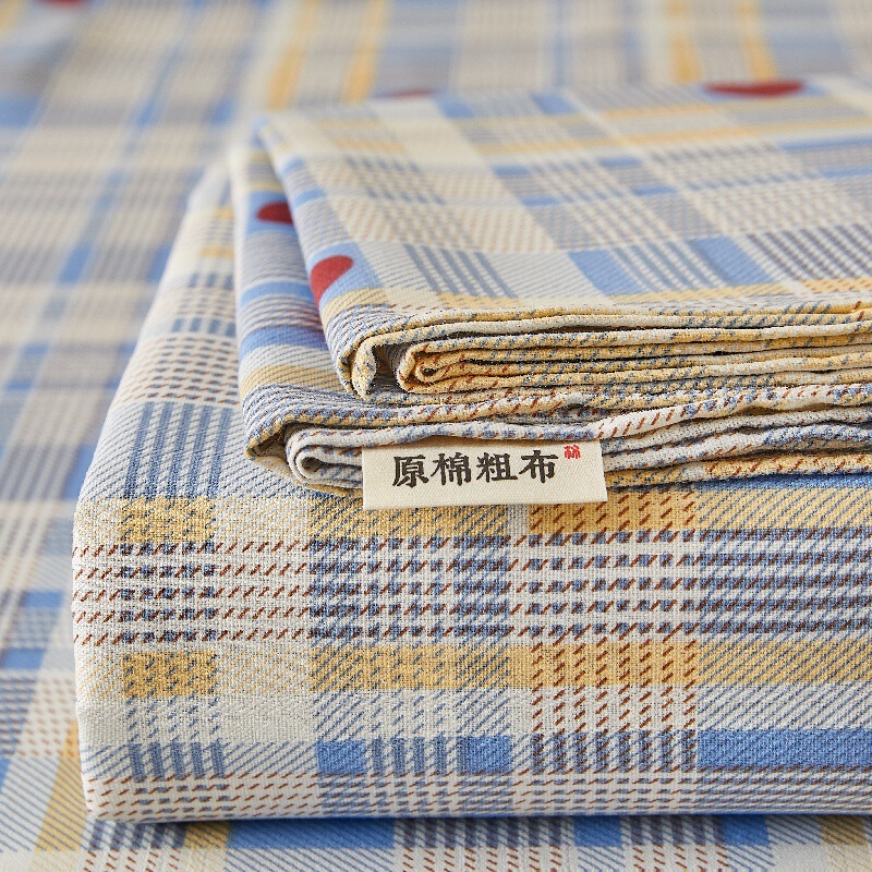 厚手の生綿古粗布ベッドシーツ3点セット純綿シングルベッドシーツ学生寮リネンベッドシーツマットカンシーツ|undefined