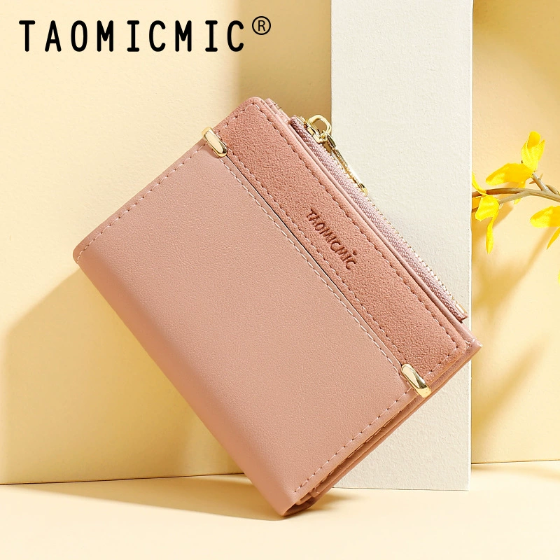 Кошелек (TAOMICMIC 928010) — молния, матовый держатель карт, компактная короткая поясная модель
