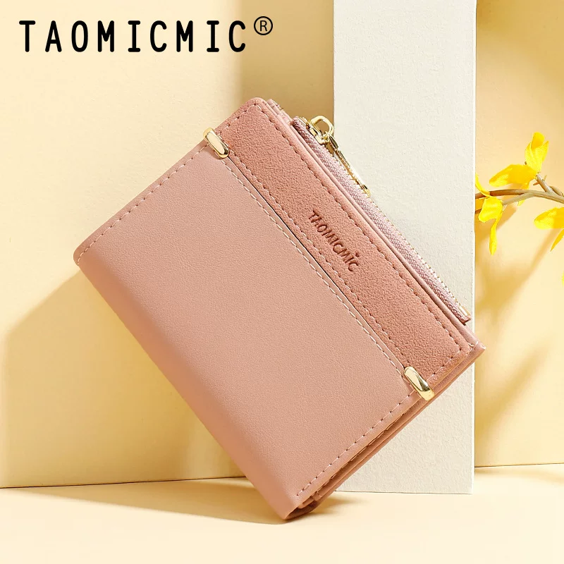 Кошелек (TAOMICMIC 928010) — молния, матовый держатель карт, компактная короткая поясная модель