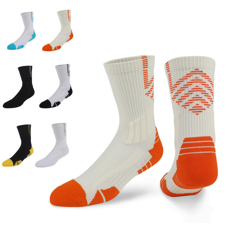 Wholesale Sports Breathable Crew Socks for Men, Suitable for Cycling, Badminton, Running, and Basketball Teams
