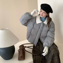 2025新款韩版休闲ins宽松高品质女款羽绒服百搭时尚保暖纯色短款