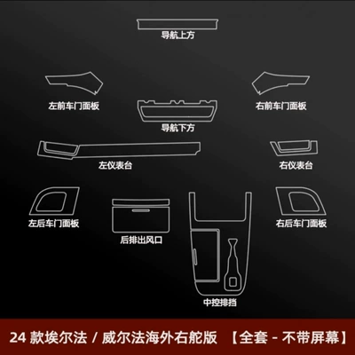 Suitable for Toyota Wilfa interior: Car interior film - right-hand-drive-version-full-set-of-films-excluding-screen