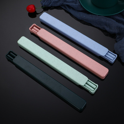 304不锈钢筷子厂家直供彩色拼接便携筷学生上班族便捷筷子收纳盒|ru