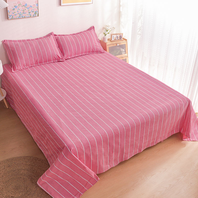 Thickened Coarse Cloth Bed Sheets, Extra-Large Double Bed Sheets, Single Bed Sheets, Student Dormitory Two or Three Piece Sets, Factory Free Shipping