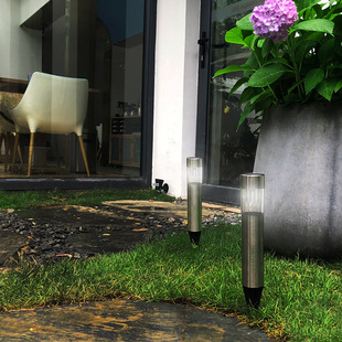 Stainless Steel Stigma Floor Lamp Courtyard Decorative Outdoor Light Outdoor Simple LED Solar Lawn Floor Lamp