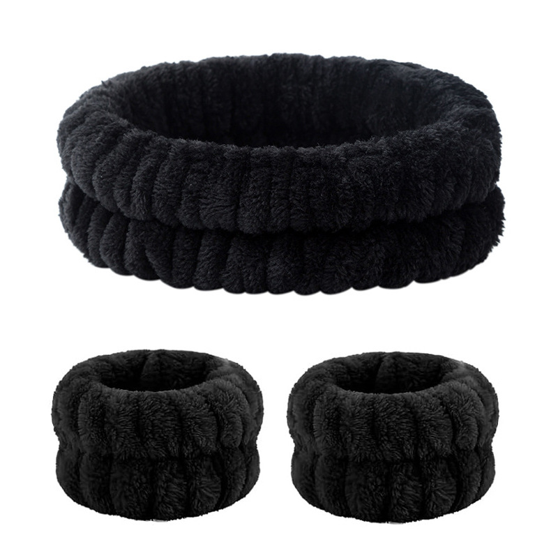 Black hair tie three-piece set (three elastic hair ties)
