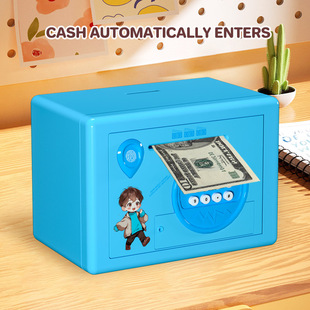 Piggy bank children's smart piggy bank anti-fall large capacity ATM cartoon password piggy bank boy gift