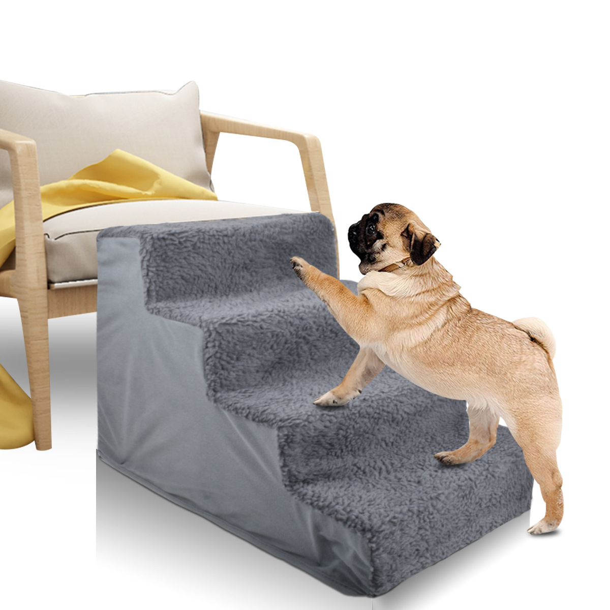 escalera de mascotas escalera de cama para perros escalera antideslizante cubierta desmontable escalera de rampa pequeña escalera de perros mayores sofá