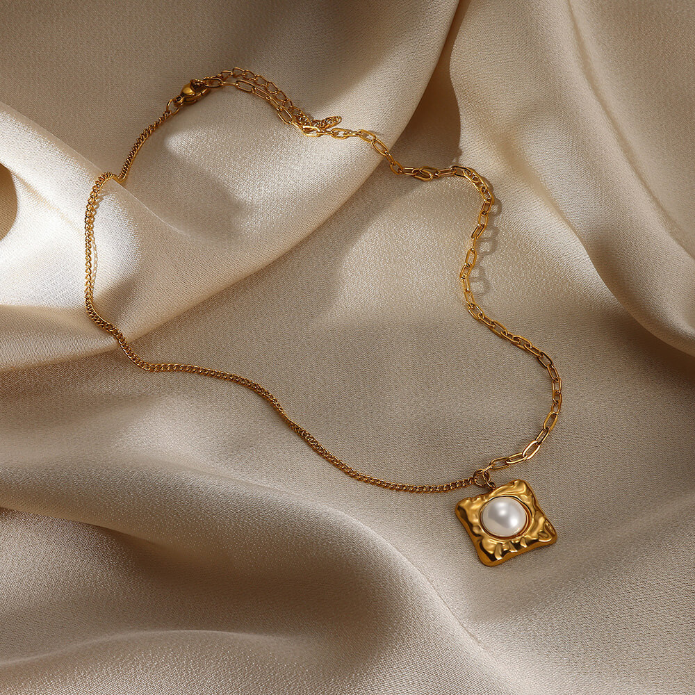 Carré Star Fleur Style IG Acrylique Perle Zircon Acier Inoxydable 304 Pendentif Incruster Fermeture À Boucle De Type Homard display picture 23