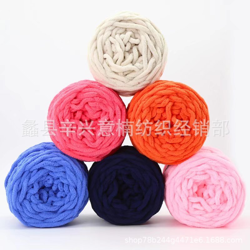 Tira de hielo hilo de una sola hebra de lana gruesa aguja de palo de tejer manta zapatillas hilo bufanda sombrero bufanda hilo de algodón fábrica al por mayor