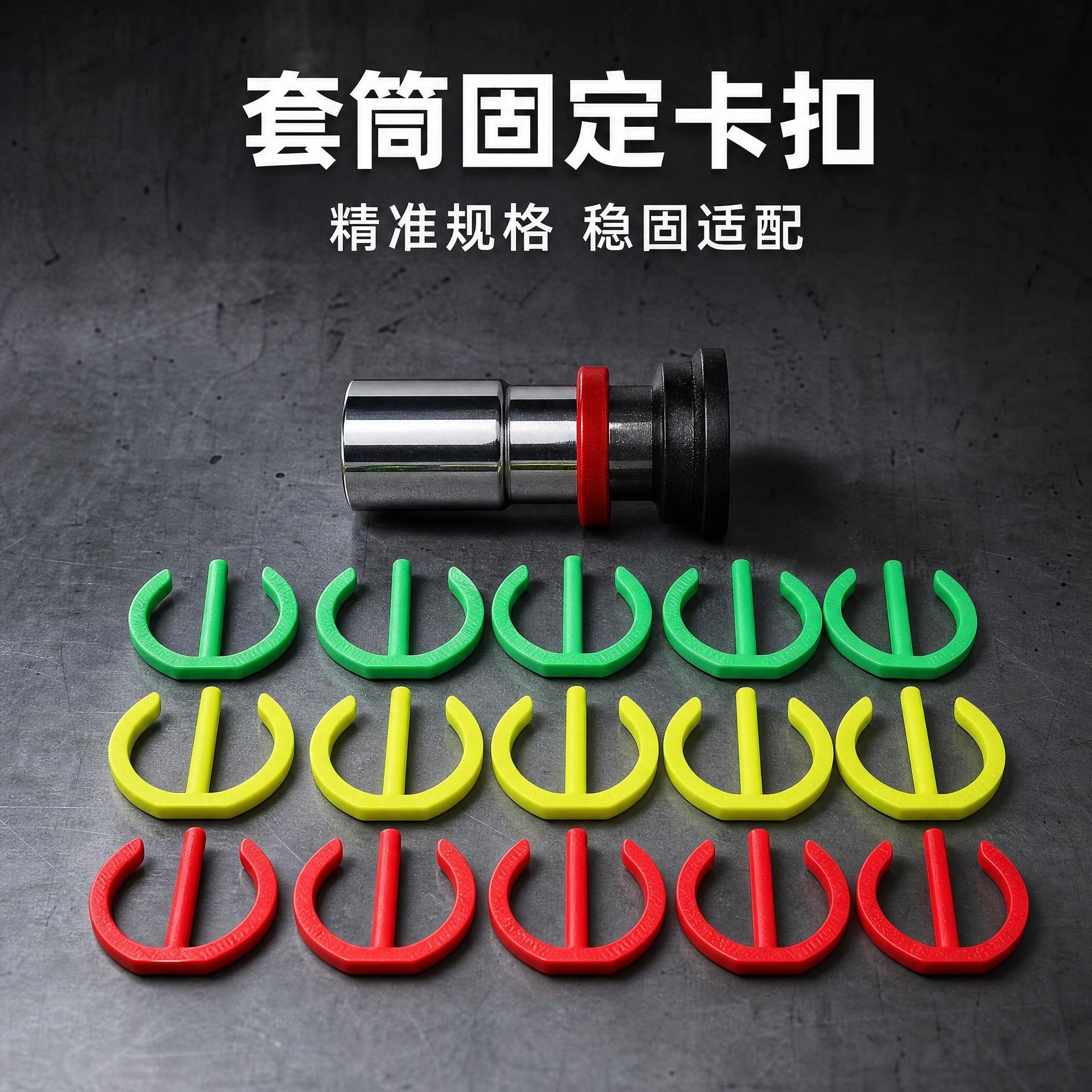 跨境1/2加长电动扳手套筒皮圈插销卡扣 8-32号保险塑料圈销子卡扣