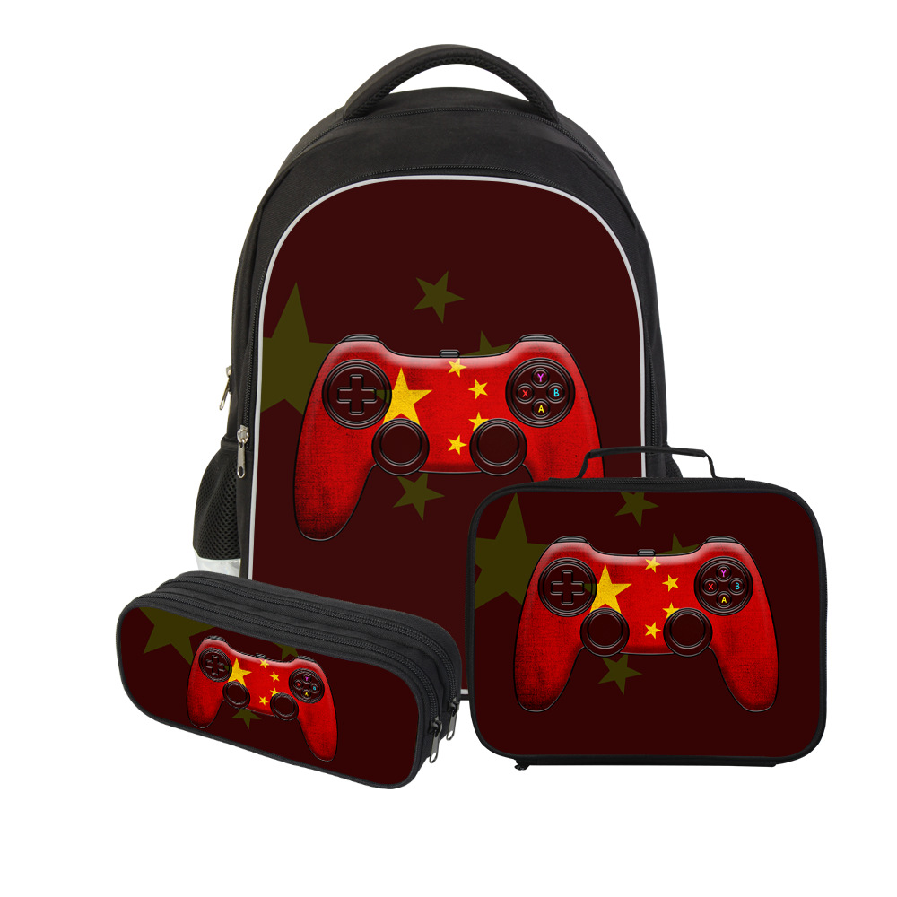 더블 레이어 배낭 3 피스 중국 국기