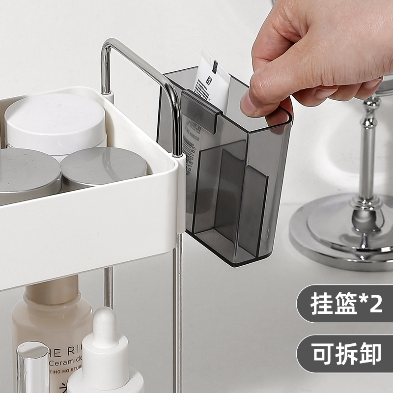 Estante de almacenamiento de doble capa de escritorio multifuncional estante de almacenamiento de cosméticos estudiante papelería organizador rack dormitorio estante de aumento de altura titular de la pluma