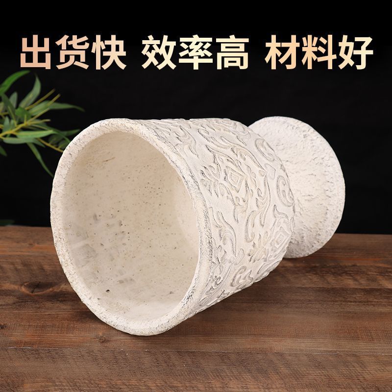 手工欧式粗陶透气花盆多肉植物陶罐陶瓷紫砂花盆兰花透气绿植高盆|undefined