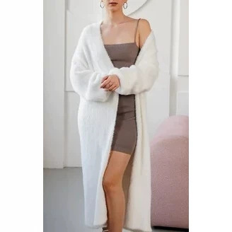 Cross-border imitation mink fur sweater coat for women, new autumn and winter soft knit top, casual fluffy long cardigan
