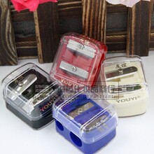 代理上海友谊YOUYI双孔卷笔刀 眼线笔刀 眉笔刀削笔器笔刨转笔刀