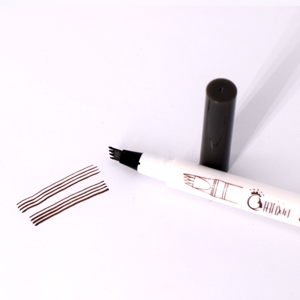 A best-selling four-fork liquid eyebrow pencil for foreign trade, waterproof and non-smudge, extremely fine 4-fork water eyebrow pencil, wild eyebrow factory direct sales undefined