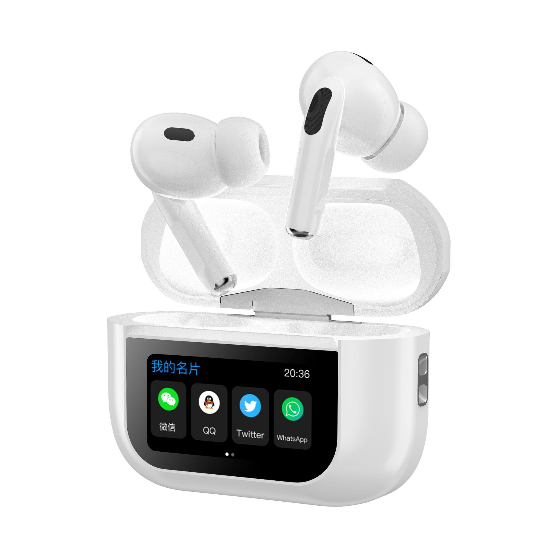 Auriculares Bluetooth con pantalla a color inteligente V20, reducción de ruido ANC, deportes inteligentes, impermeables y a prueba de sudor, duración de la batería larga, adecuada para JBL