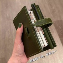 アボカドグリーンレザーm5ルーズリーフハンドブックイン高価値ノートブックスケジュールプランナーポータブル小型ノートブック