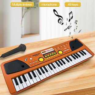 Children's Science and Education Toys Multifunctional 49-Key Artificial Digital Keyboard Piano Kidsren's Music Learning Educational Toys