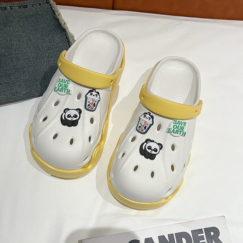 Туфли с толстым дном eva дырки женские летом носят новые нескользкие пляжные сандалии