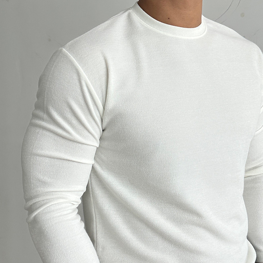 Men's Clothing Slim Fit Thermal Long Sleeve T-Shirt - Double-Layered Brushed Fleece For Warmth & Comfort - Crew Neck Base Layer For Casual_voghion.com