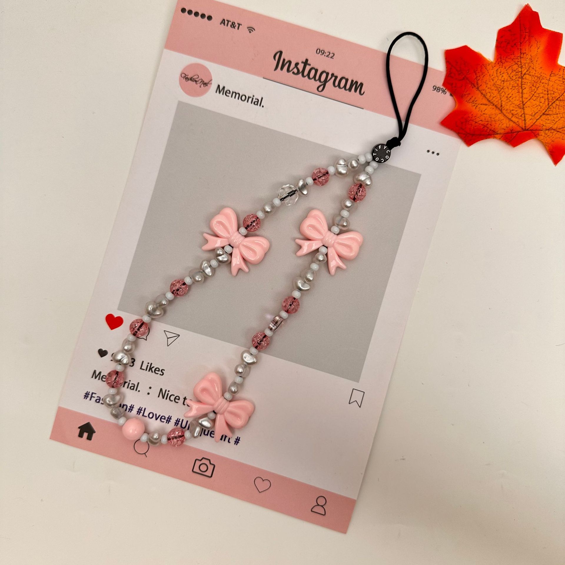 Moda simple amor mariposa serie de cadena de teléfono móvil cadena de teléfono móvil bolso bolso llaver colgante corto diseño de nicho