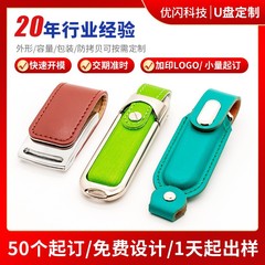 卸売り線の辺の皮のカバーのuディスクの特色のビジネスのuディスクの卸売りの皮革の贈り物のアイデアのキーホルダーの線の辺の皮のカバーのuディスク