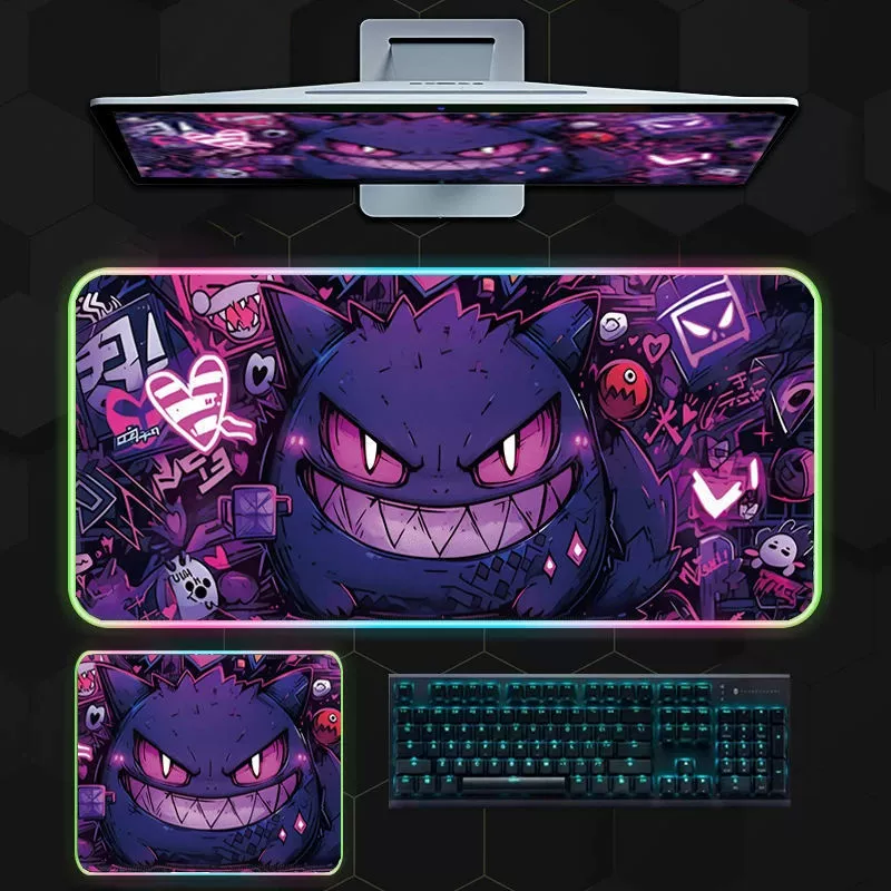 Новый Покемон Gengar Большой Коврик для мыши - Толстый дизайн для ноутбуков и клавиатур от