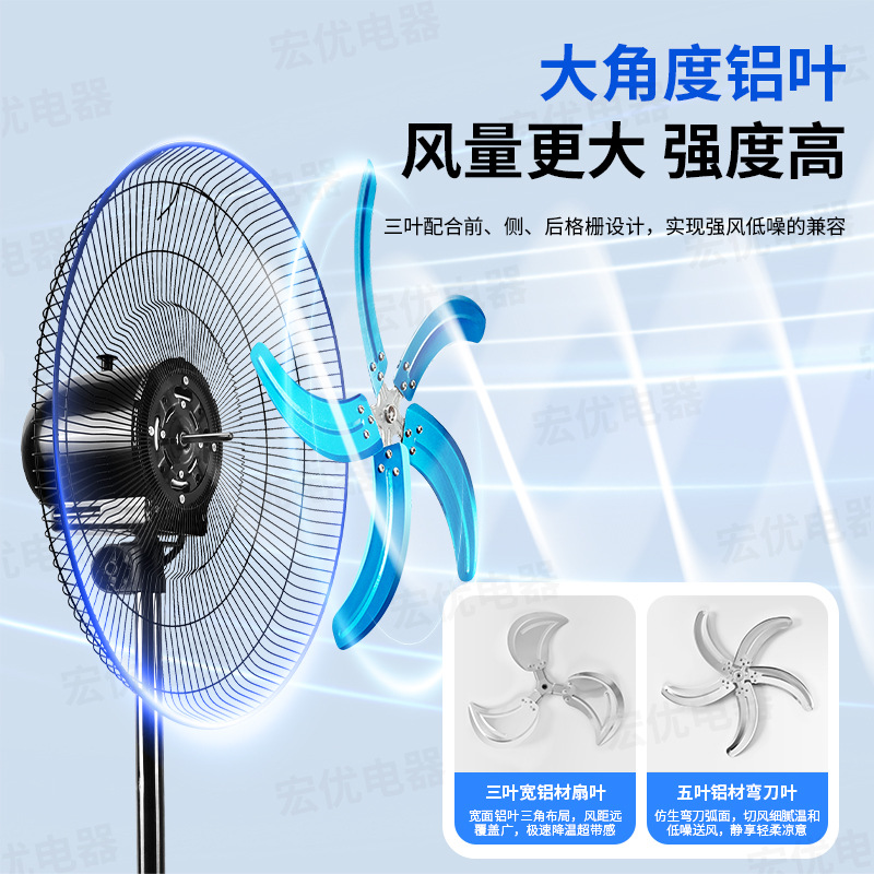 Transfronterizo 18 pulgadas ventilador de piso 3 - en - 1 ventilador de página de alta potencia ventilador doméstico ventilador eléctrico agitado fábrica al por mayor