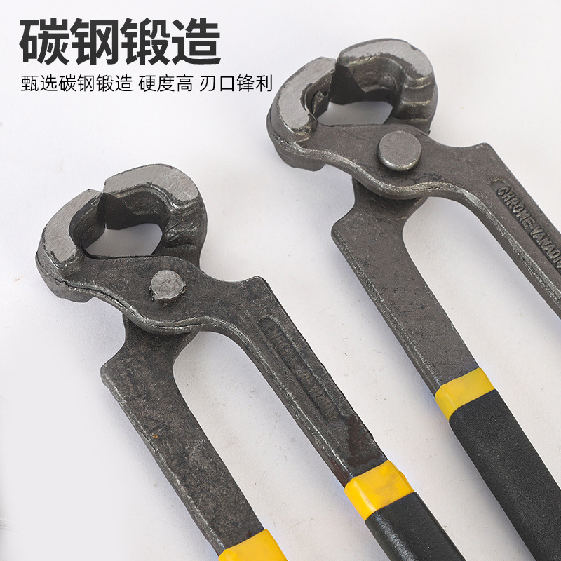 Suministro de fabricantes Alicates de clavos para carpintería multifuncionales Herramientas de reparación de clavos Alicates de tigre de boca plana Manuales de cascanueces de 8 pulgadas