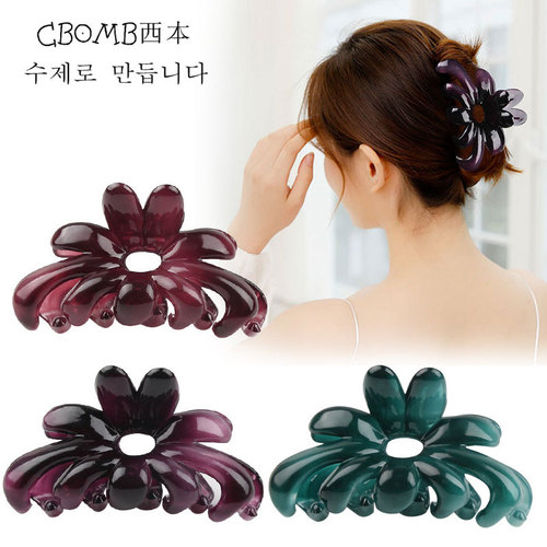 Clamping Clip Hairpin Korean Hairpin Hair Accessories Simple Hairpin Large Durable Clip Hairpin Adult Hair Flower Hair Accessory for Women