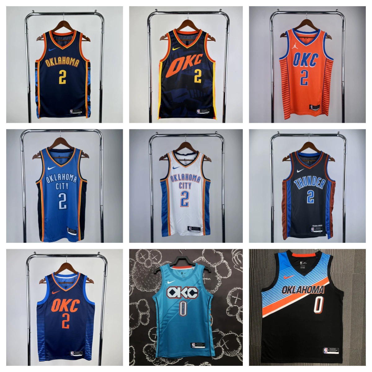 Майка NBA Thunder №0 Уэстбрук №2 Александр №7 Холмгрен №7 Энтони №13 Джордж №3 Гиди