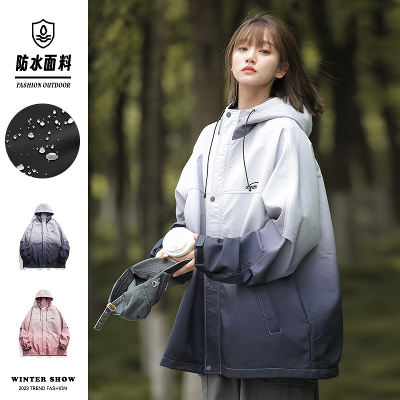 American-Style Gradient Color Jacket for Women, Spring and Autumn Coat, 2025 Spring New Fashion, Age-Reducing Jacket, Large Size Women's Clothing