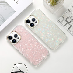 JD compatible Apple iPhone 15 Pro shell with conch texture, iPhone 13/14 electroplated 11 Pro Max case