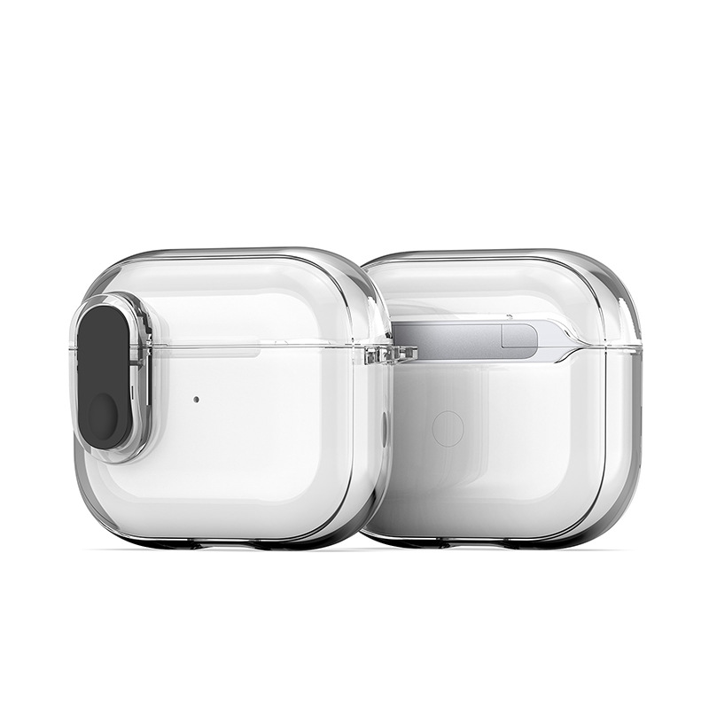 Funda para auriculares Bluetooth Airpods4 AirpodsPro2 cristal de hielo transparente funda para auriculares Apple al por mayor