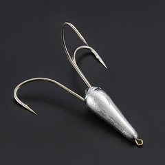 三錨鈎加鉛墜錨魚鈎四錨鈎帶墜三本鈎錨魚專用鈎