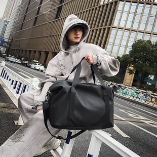 Oxford Cloth Gym Bag Portable Yoga Bag Women's Dry and Wet Separate Waterproof Large Capacity Luggage Bag Short Distance Travel Bag