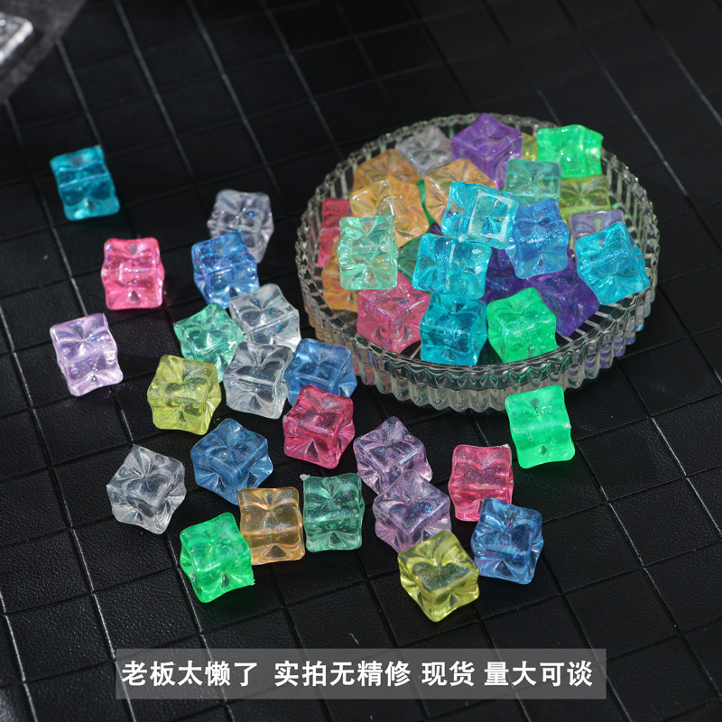 Luminous Square Ice Photo Props Luminous DIY Accessories Color Fluorescent Christmas Luminous Stone Luminous Square Ice Photo Props Luminous DIY Accessories Color Fluorescent Christmas Luminous Stone