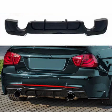 Подходит для BMW 3 серии E90, задний диффузор E92/E93, модифицированный задний диффузор в стиле MP, с четырьмя выхлопными патрубками, комплект обвеса заднего спойлера.
