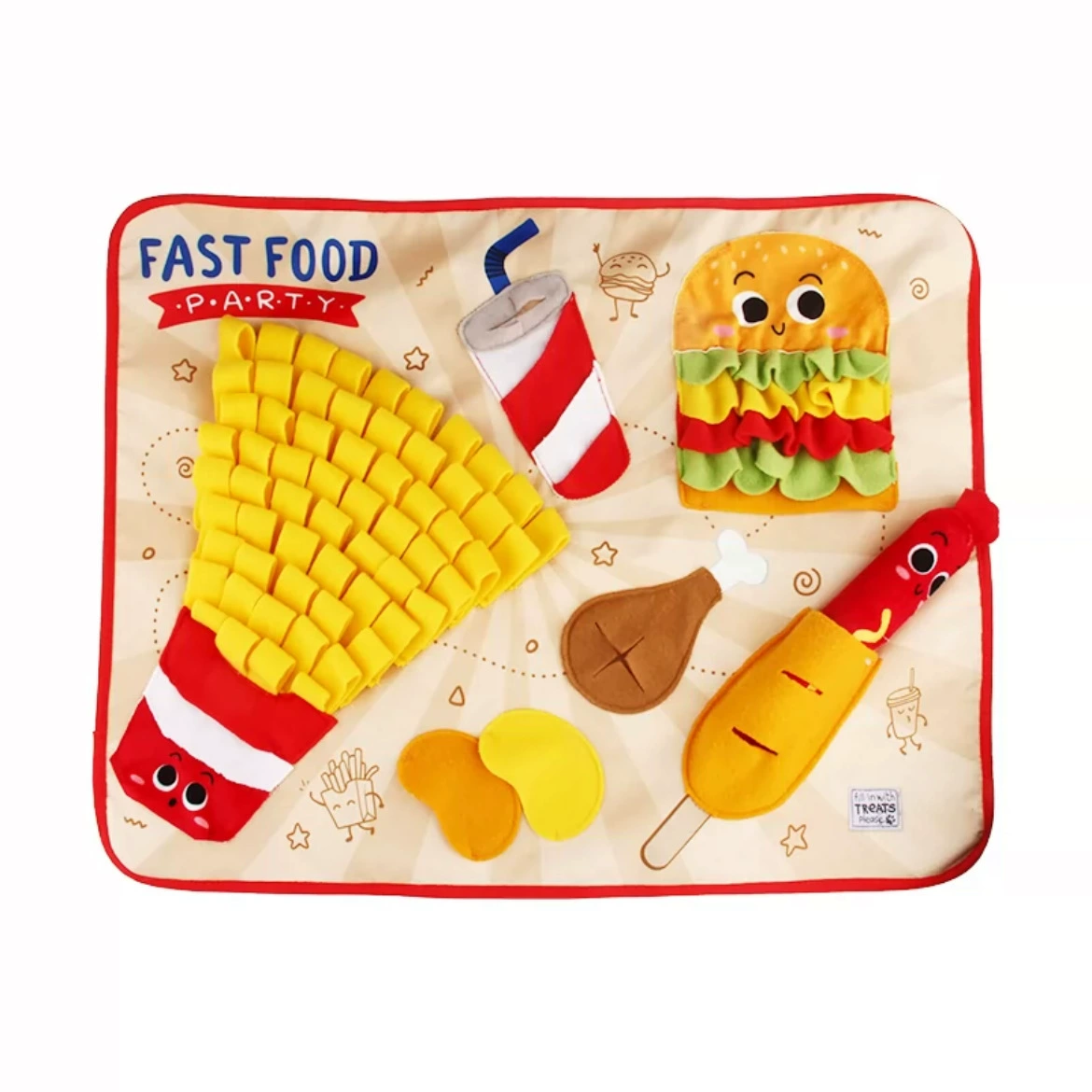 GiGwi — это вкусный коврик для обнюхивания для собак/Интерактивная игрушка-дозатор лакомств «Остров динозавров» для снятия стресса и скуки у питомцев.