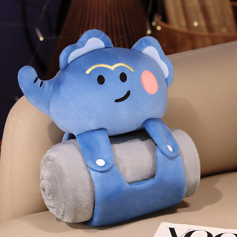 ホームドーパミン動物立体ロールブランケットロング枕多目的枕カバーブランケット取り外し可能で洗える睡眠枕膝ブランケット|undefined
