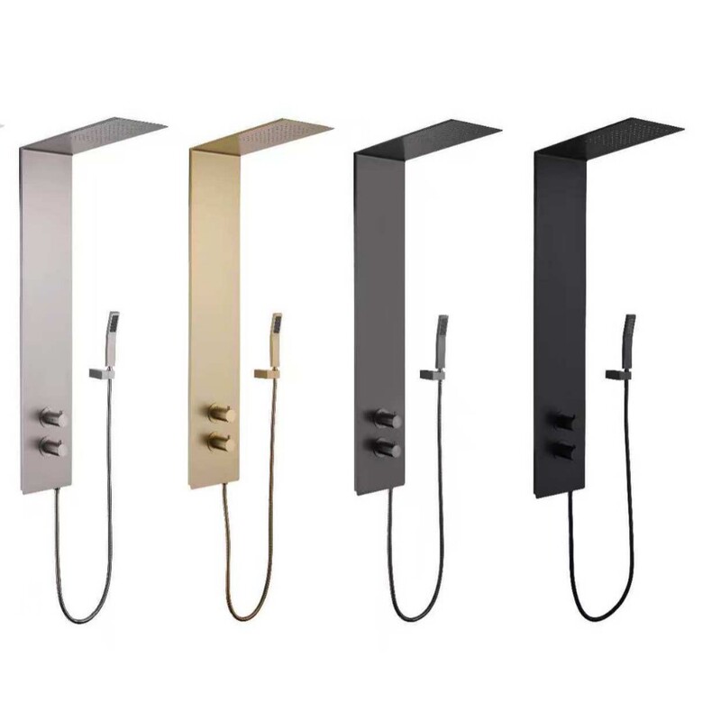 Factory Direct Sales 304 Material Shower Set Bathroom Household Accessible Luxury 304 Stainless Steel Shower Screen