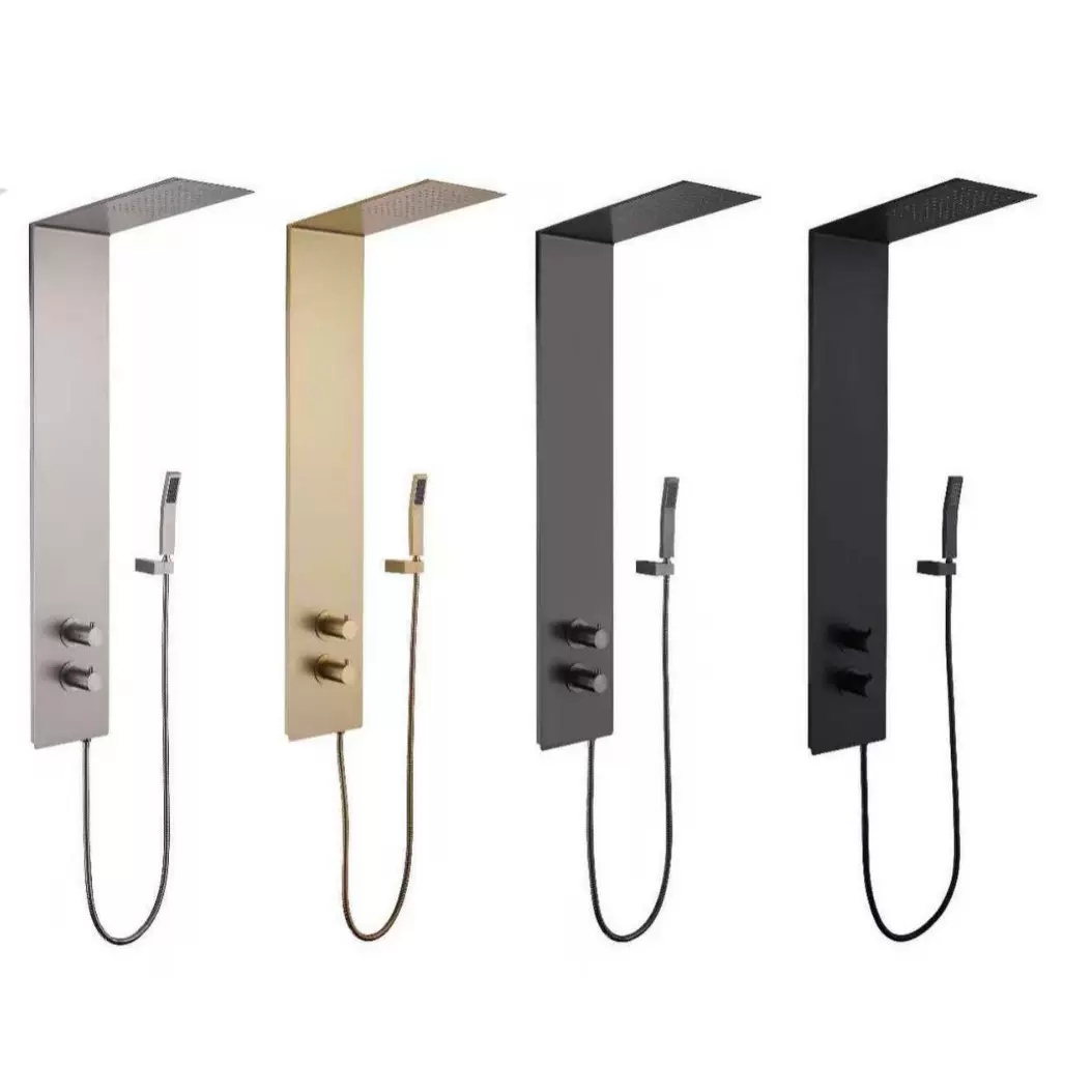 厂家直销 304材质花洒套装卫生间家用轻奢304不锈钢淋浴屏