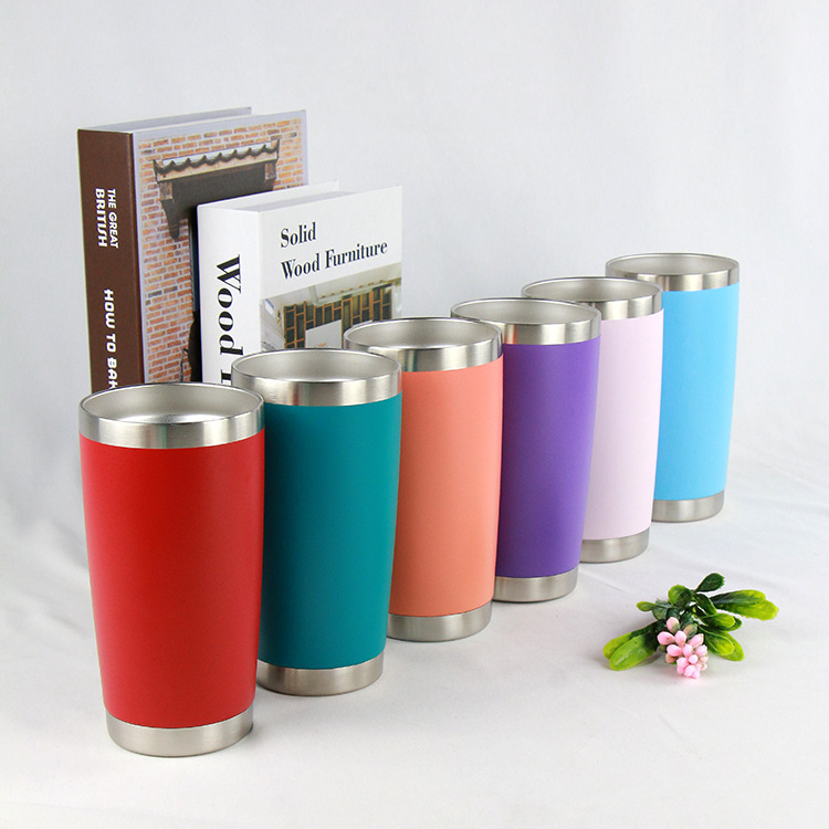 Spot transfronterizo 20oz taza de automóvil taza de aislamiento 304 taza de hielo de acero inoxidable taza de vacío de doble capa