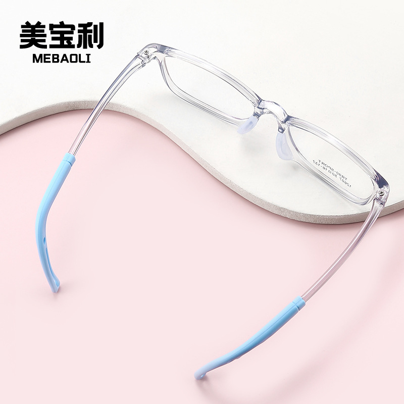 Wholesale 12607 Tomato Children's Eyeglass Frame with Soft Silicone Nose Pads and Nearsightedness Degree Lightweight TR90 Student Eyeglass Frame